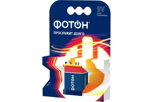 Элемент питания ФОТОН 6LR61 BL1 крона (батарейка) картинка 